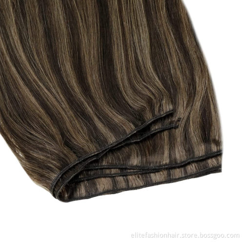 Wholesale Double Drawn Very Thick End European Human Hair High Quality Natural Hair Weft Weave 100g Straight Hair Weft Extension